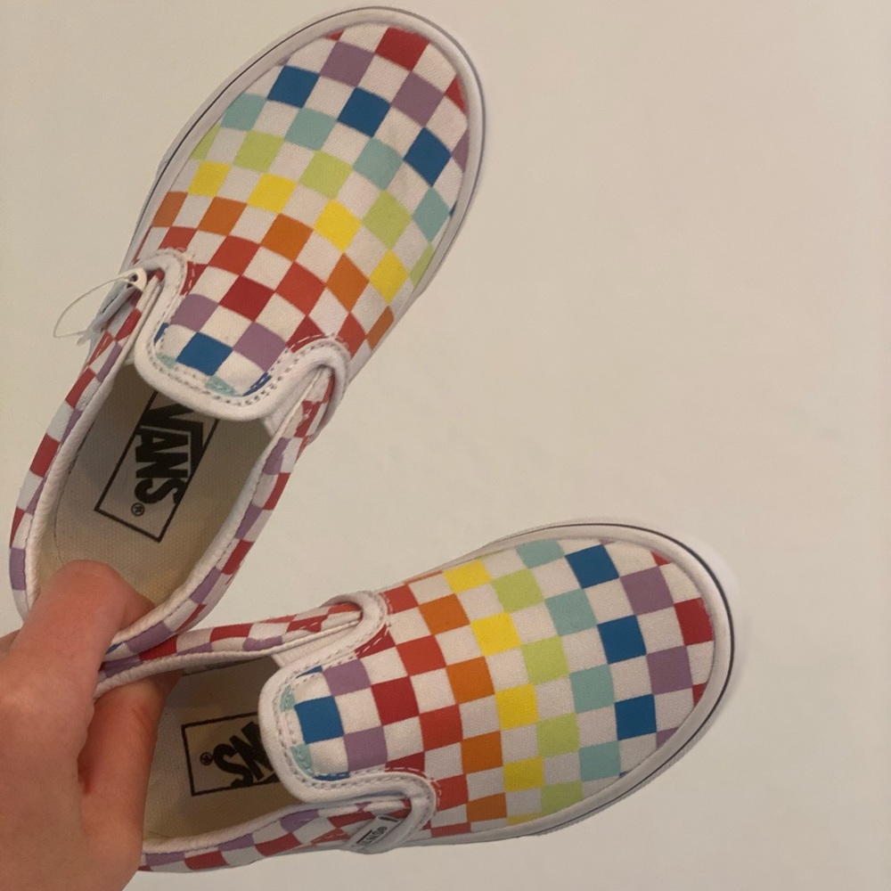 Kids Slip-On Checkerboard Vans Shoes ❤️NWOT - Picture 5 of 6